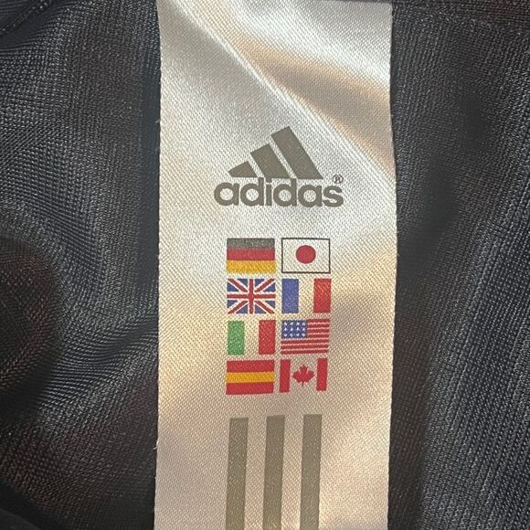 adidas Women's Black & Pink Track Jacket 3 Stripes Logo SAMPLE Medium EUC - Picture 8 of 8